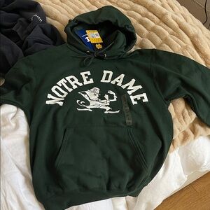 NWT Notre Dame Green Hoodie